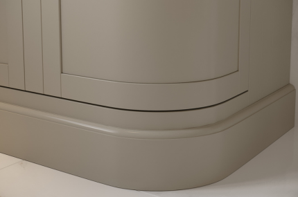 Corner Basin Vanity Unit with Chrome Handles